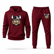 Men's Cleveland State Hoodie Joggers Set - Burgundy digital placement mockup