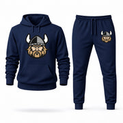 Men's Cleveland State Hoodie Joggers Set - Navy digital placement mockup