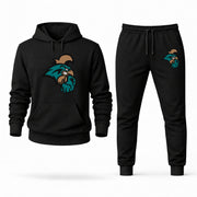 Men's Coastal Carolina Hoodie Joggers Set - Black digital placement mockup