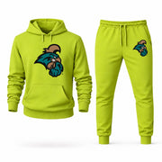 Men's Coastal Carolina Hoodie Joggers Set - Lime Green digital placement mockup
