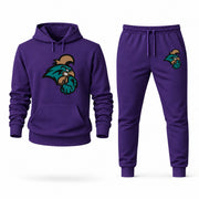 Men's Coastal Carolina Hoodie Joggers Set - Purple digital placement mockup
