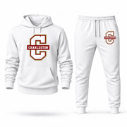 Men's College of Charleston Hoodie Joggers Set - White digital placement mockup