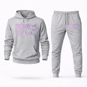 Men's Cowboy Bebop Hoodie Joggers Set - Grey digital placement mockup