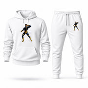 Men's Cyclops Hoodie Joggers Set - White digital placement mockup