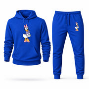 Men's Daisy Duck Hoodie Joggers Set - Blue digital placement mockup