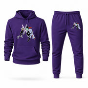 Men's Danny Phantom Hoodie Joggers Set - Purple digital placement mockup