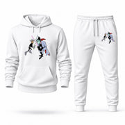 Men's Danny Phantom Hoodie Joggers Set - White digital placement mockup