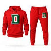 Men's Dartmouth Hoodie Joggers Set - Red digital placement mockup