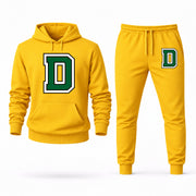 Men's Dartmouth Hoodie Joggers Set - Yellow digital placement mockup