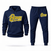 Men's David Bowie Hoodie Joggers Set - Navy digital placement mockup