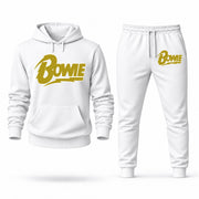 Men's David Bowie Hoodie Joggers Set - White digital placement mockup