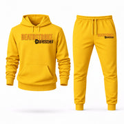Men's Deathstroke Hoodie Joggers Set - Yellow digital placement mockup
