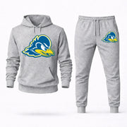 Men's Delaware Hoodie Joggers Set - Grey digital placement mockup