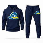 Men's Delaware Hoodie Joggers Set - Navy digital placement mockup