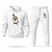 Men's Dexters Laboratory Hoodie Joggers Set - White digital placement mockup