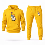 Men's Dexters Laboratory Hoodie Joggers Set - Yellow digital placement mockup