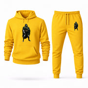 Men's Doctor Doom Hoodie Joggers Set - Yellow digital placement mockup
