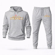 Men's Doctor Strange Hoodie Joggers Set - Grey digital placement mockup