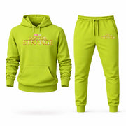 Men's Doctor Strange Hoodie Joggers Set - Lime Green digital placement mockup