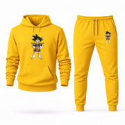 Men's Dragon Ball Hoodie Joggers Set - Yellow digital placement mockup
