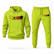 Men's Dragon Ball Super Hoodie Joggers Set - Lime Green digital placement mockup
