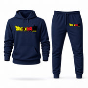 Men's Dragon Ball Super Hoodie Joggers Set - Navy digital placement mockup