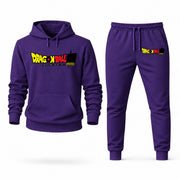 Men's Dragon Ball Super Hoodie Joggers Set - Purple digital placement mockup