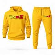 Men's Dragon Ball Z Hoodie Joggers Set - Yellow digital placement mockup