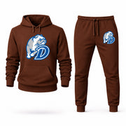 Men's Drake Hoodie Joggers Set - Brown digital placement mockup