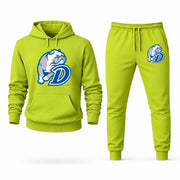 Men's Drake Hoodie Joggers Set - Lime Green digital placement mockup