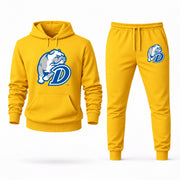 Men's Drake Hoodie Joggers Set - Yellow digital placement mockup