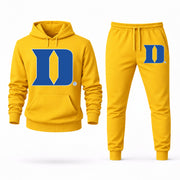 Men's Duke Hoodie Joggers Set - Yellow digital placement mockup