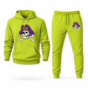 Men's East Carolina Hoodie Joggers Set - Lime Green digital placement mockup