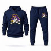 Men's East Carolina Hoodie Joggers Set - Navy digital placement mockup