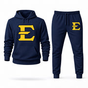 Men's East Tennessee State Hoodie Joggers Set - Navy digital placement mockup