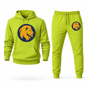 Men's East Texas A&M Hoodie Joggers Set - Lime Green digital placement mockup