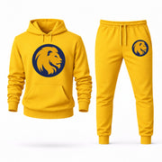 Men's East Texas A&M Hoodie Joggers Set - Yellow digital placement mockup