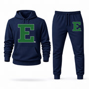 Men's Eastern Michigan Hoodie Joggers Set - Navy digital placement mockup