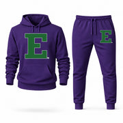 Men's Eastern Michigan Hoodie Joggers Set - Purple digital placement mockup