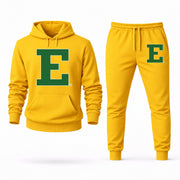 Men's Eastern Michigan Hoodie Joggers Set - Yellow digital placement mockup
