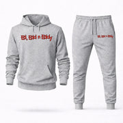 Men's Ed Edd n Eddy Hoodie Joggers Set - Grey digital placement mockup