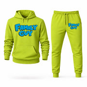 Men's Family Guy Hoodie Joggers Set - Lime Green digital placement mockup
