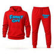 Men's Family Guy Hoodie Joggers Set - Red digital placement mockup
