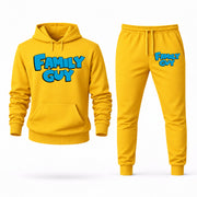 Men's Family Guy Hoodie Joggers Set - Yellow digital placement mockup