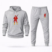 Men's Flash Hoodie Joggers Set - Grey digital placement mockup