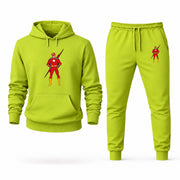 Men's Flash Hoodie Joggers Set - Lime Green digital placement mockup