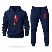 Men's Flash Hoodie Joggers Set - Navy digital placement mockup