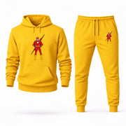 Men's Flash Hoodie Joggers Set - Yellow digital placement mockup