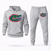 Men's Florida Hoodie Joggers Set - Grey digital placement mockup