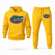Men's Florida Hoodie Joggers Set - Yellow digital placement mockup